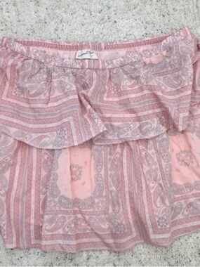 Universal Thread Pink Paisley Tiered Maxi Skirt